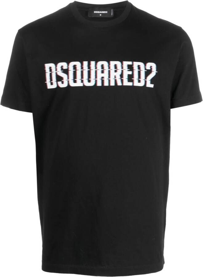 Dsquared2 logo-print cotton T-shirt Zwart