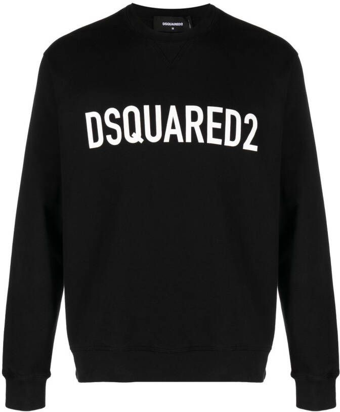 DSQUARED2 Sweater met logoprint Zwart