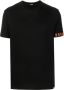 Dsquared2 Klassiek Zwart Stretch Katoenen T-Shirt met Geborduurd Logo Zwart Heren - Thumbnail 1
