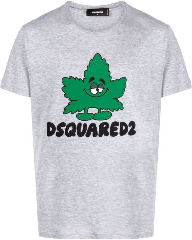 Dsquared2 T-shirt met logoprint Grijs