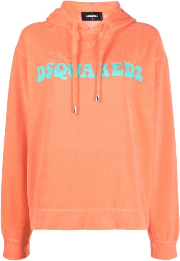Dsquared2 Hoodie met logoprint Oranje