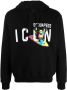 DSQUARED2 Hoodie met logoprint Zwart - Thumbnail 1