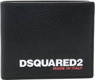 Dsquared2 logo-print folded wallet Zwart