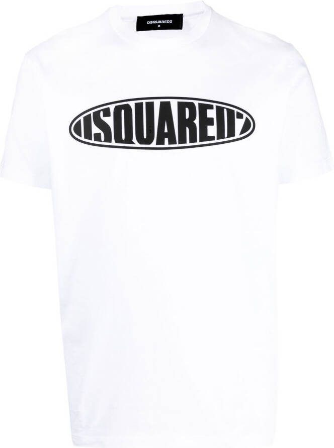 DSQUARED2 T-shirt met logoprint Wit