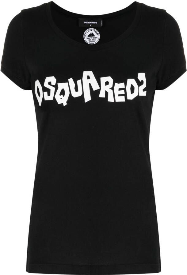 Dsquared2 T-shirt met logoprint Zwart