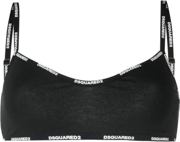 Dsquared2 Bralette met logoprint Zwart