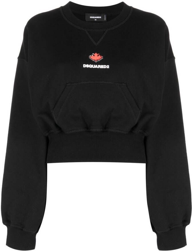 Dsquared2 logo-print sweatshirt Zwart