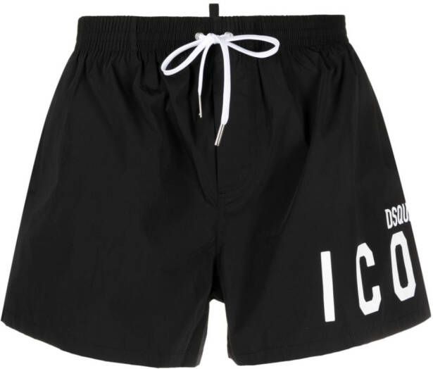 DSQUARED2 Zwembroek met logoprint Zwart