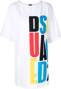 Dsquared2 T-shirt met logo afwerking Wit
