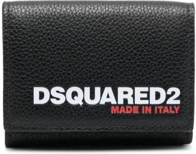 Dsquared2 logo-print wallet Zwart