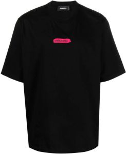Dsquared2 T-shirt met logo stempel Zwart