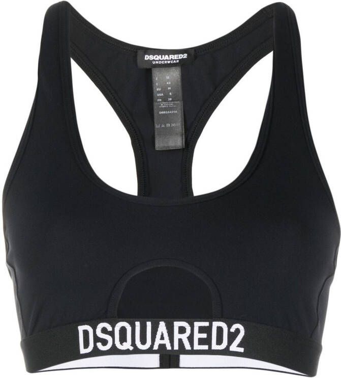 Dsquared2 Top met logoband Zwart