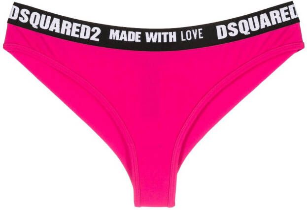 Dsquared2 Slip met logoband Roze