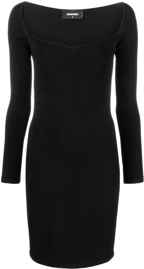 Dsquared2 Mini-jurk met lange mouwen Zwart