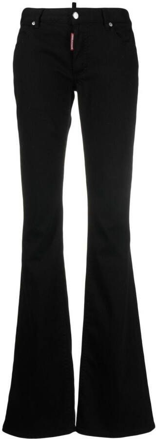Dsquared2 low-rise flared jeans Zwart