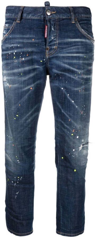 DSQUARED2 Jeans met verfspatten Blauw