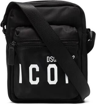DSQUARED2 Messengertas met logoprint Zwart