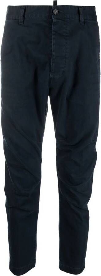 Dsquared2 mid-rise tapered trousers Blauw