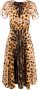 DSQUARED2 Midi-jurk met dierenprint Bruin - Thumbnail 1