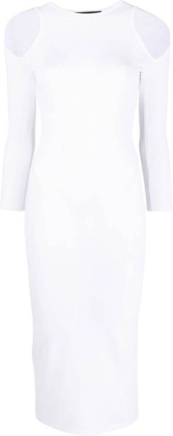 Dsquared2 Midi-jurk met uitgesneden detail Wit