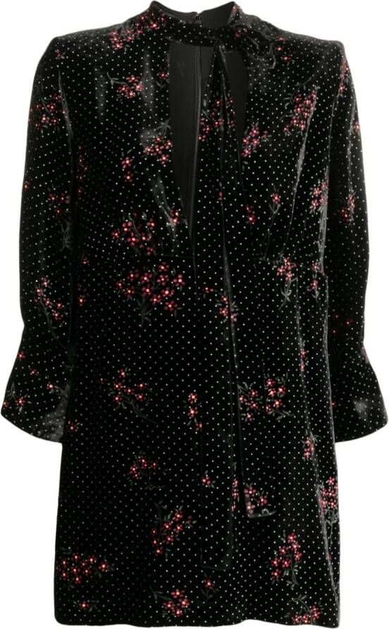 Dsquared2 Mini-jurk met bloemenkant Zwart