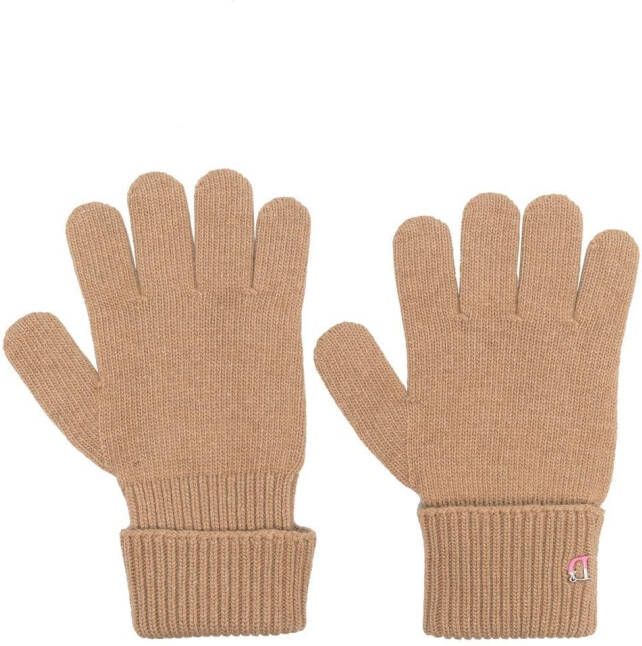 Dsquared2 monogram-detail gloves Beige