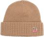 Dsquared2 monogram-plaque knitted beanie Beige - Thumbnail 1
