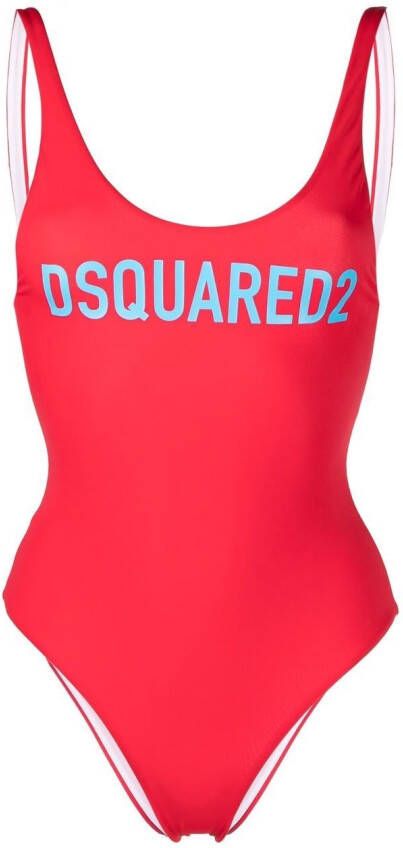Dsquared2 Mouwloos badpak Rood
