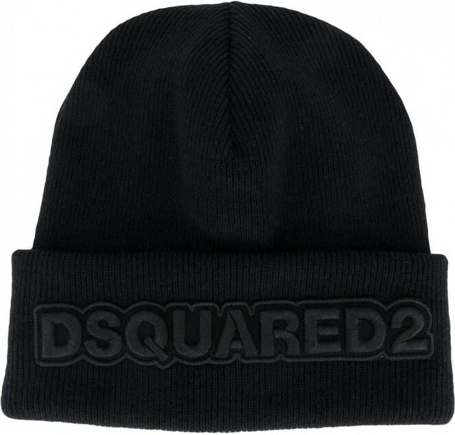 Dsquared2 Muts met geborduurd logo Zwart