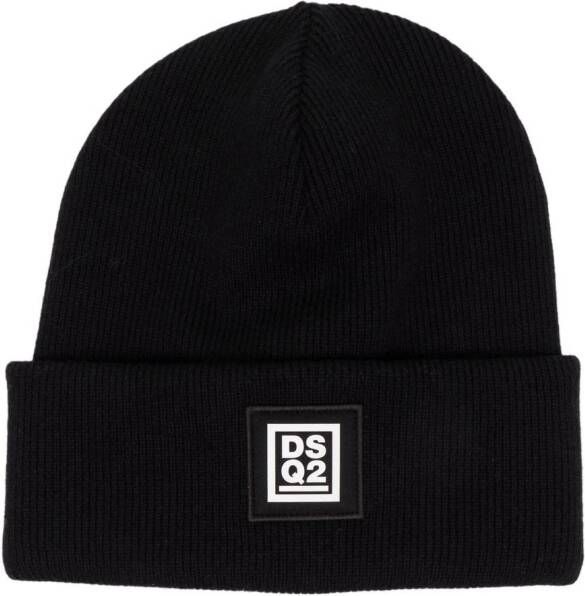 DSQUARED2 Muts met logopatch Zwart