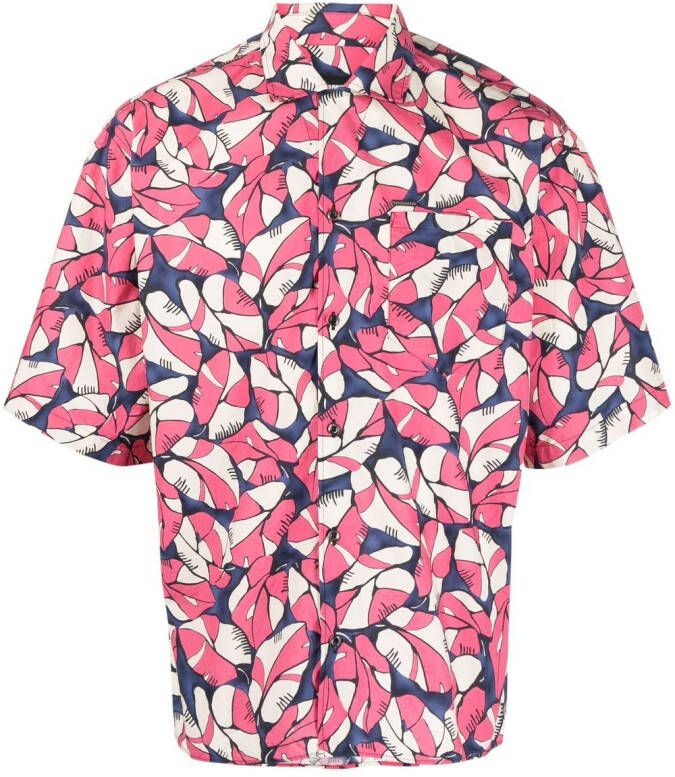 Dsquared2 Overhemd met bloemenprint Roze