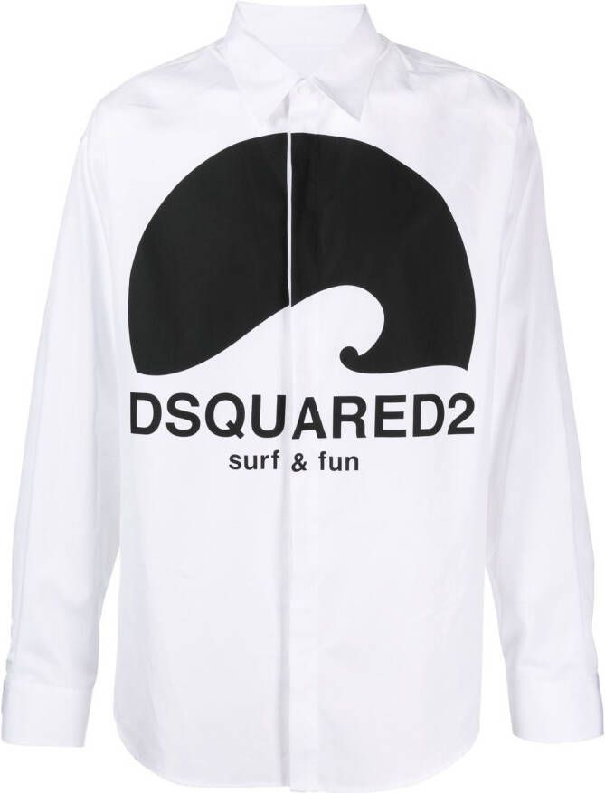 Dsquared2 Overhemd met logoprint Zwart