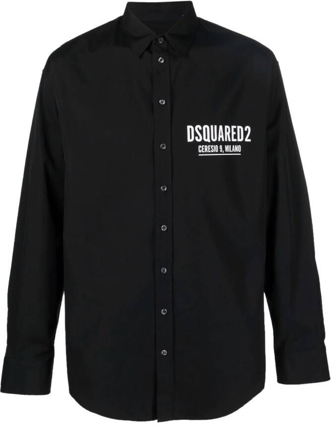 Dsquared2 Overhemd met logoprint Zwart