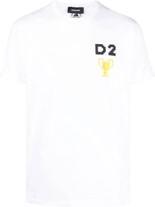 Dsquared2 Overhemd met pixelprint Wit
