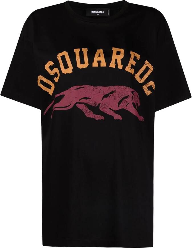 Dsquared2 Oversized T-shirt Zwart