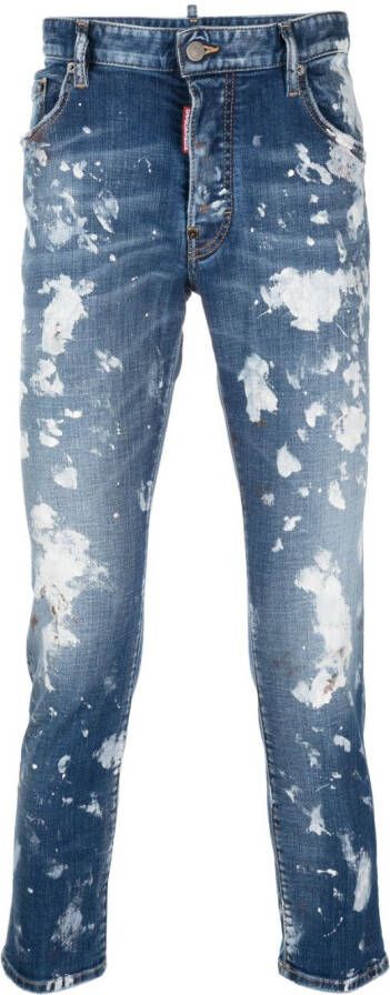 DSQUARED2 Jeans met verfspetters Blauw