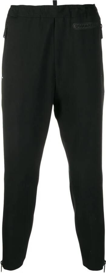 DSQUARED2 Pantalon met logopatch Zwart
