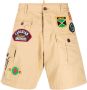 Dsquared2 Shorts met patchdetail Beige - Thumbnail 1