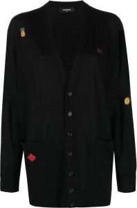 Dsquared2 Vest met patchdetail Zwart