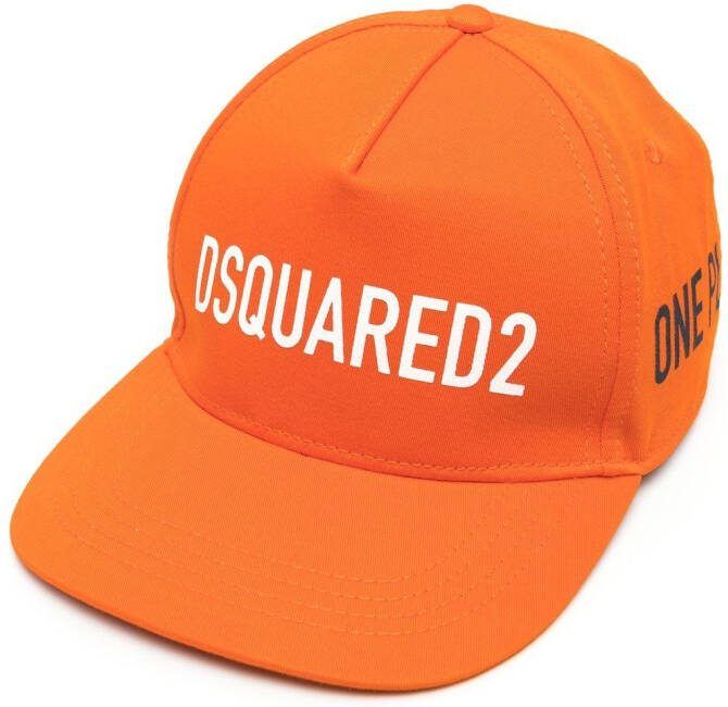 DSQUARED2 Pet met logoprint Oranje