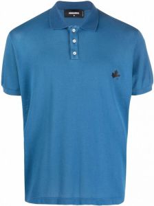 Dsquared2 Poloshirt met geborduurd logo Blauw