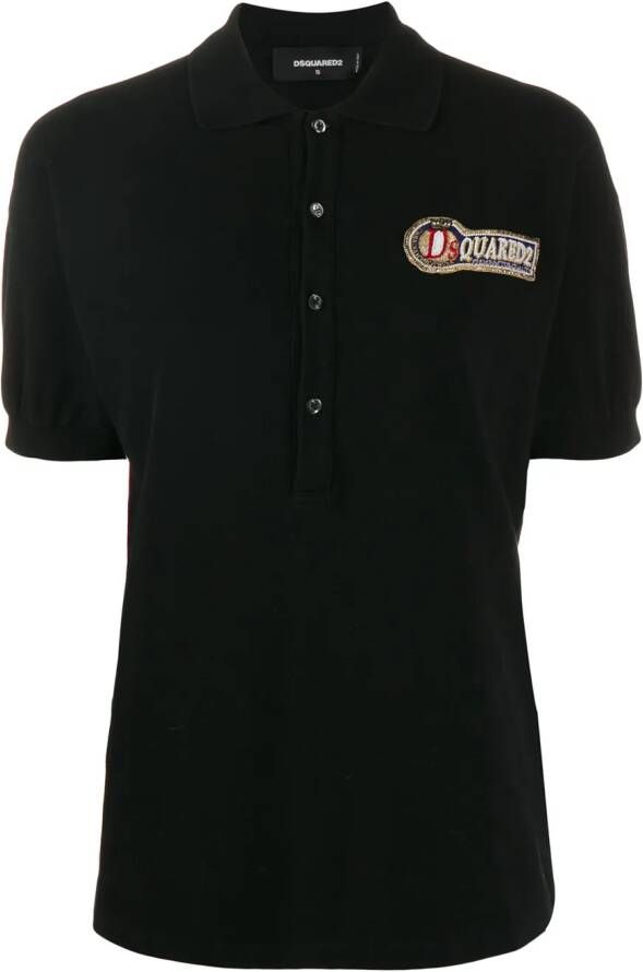 DSQUARED2 Poloshirt met logo Zwart