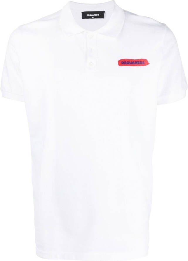 Dsquared2 Poloshirt met logoprint Wit