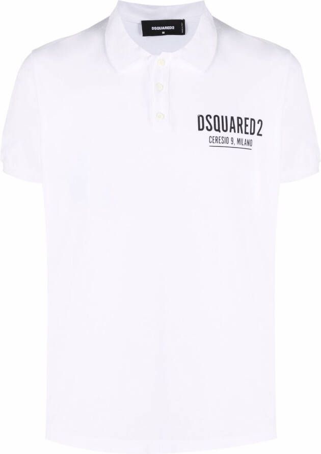 Dsquared2 Poloshirt met logoprint Wit