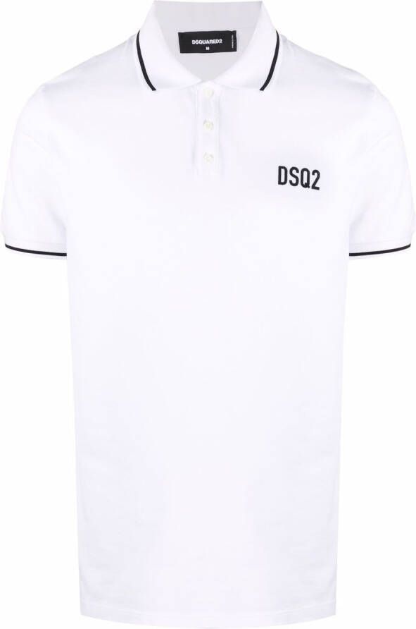 Dsquared2 Poloshirt met logoprint Wit