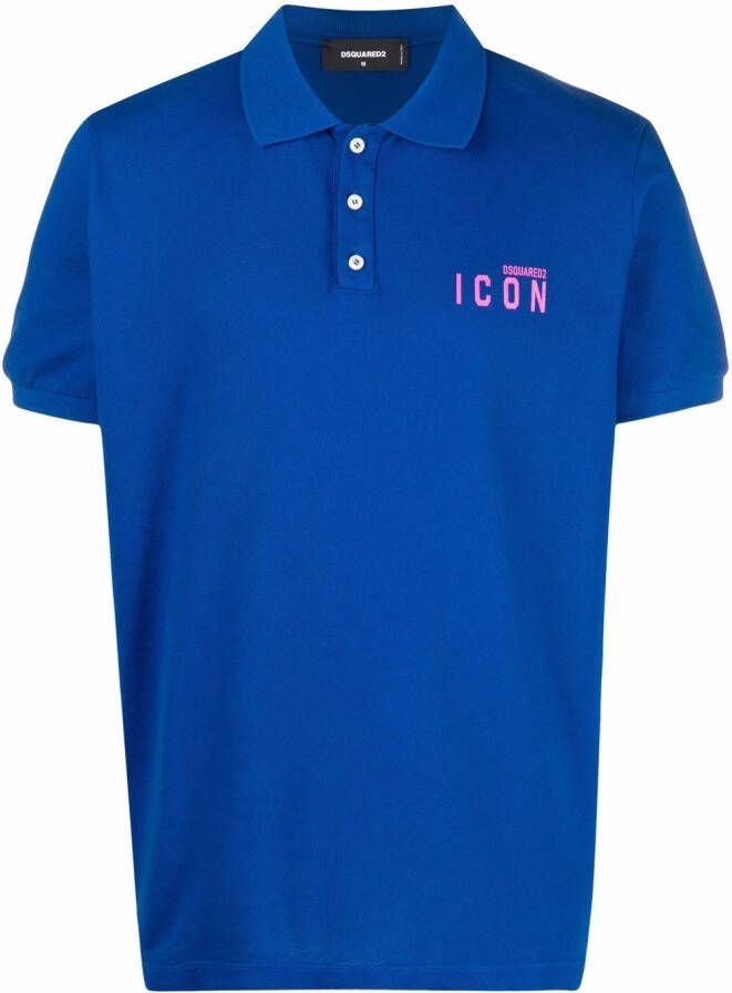 Dsquared2 Poloshirt met print Blauw