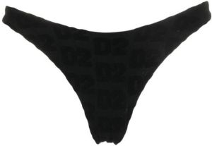Dsquared2 Bikinislip met logo afwerking Zwart