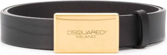 DSQUARED2 Riem met gegraveerd logo Zwart