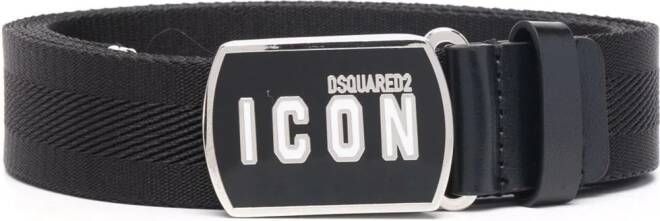 DSQUARED2 Riem met logopatch Zwart