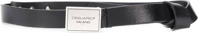 DSQUARED2 Riem met logoplakkaat Zwart